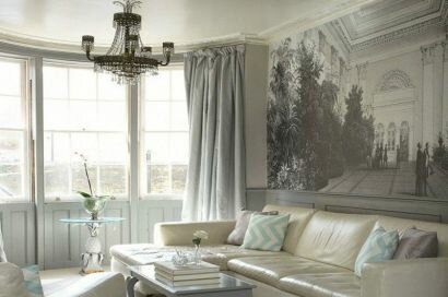 Старый сад Фотообои старый сад в интерьере гостиной