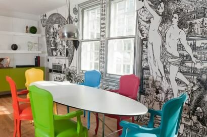 Черно-белые иллюстрации Фотообои для офиса с иллюстрацией